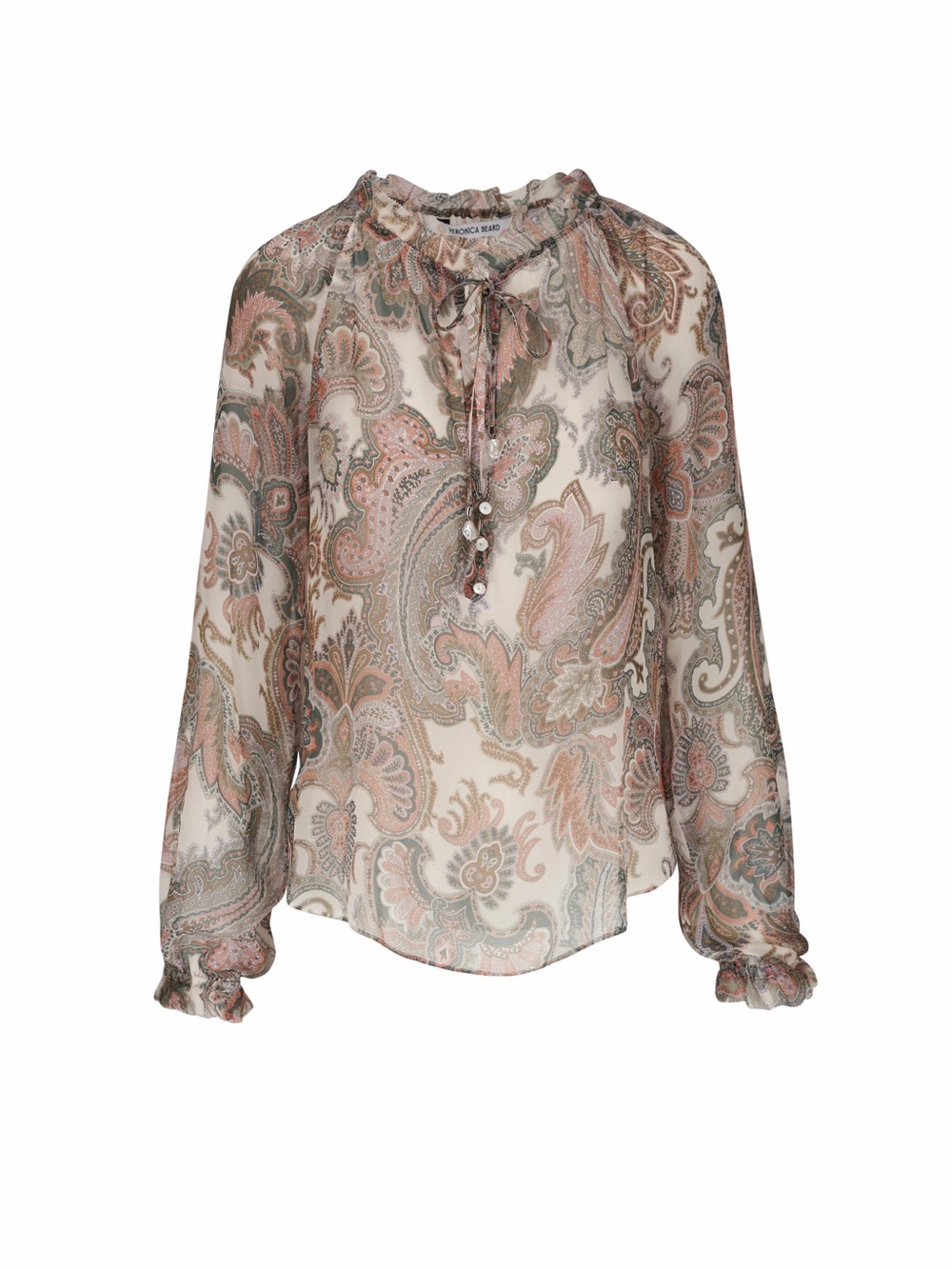 Veronica Beard Antonette Silk
Paisley Ruffle Blouse size 0